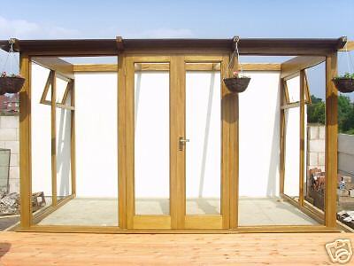 Hardwood Lean to Conservatory  £4250 Window And Doors Made Measure Bespoke