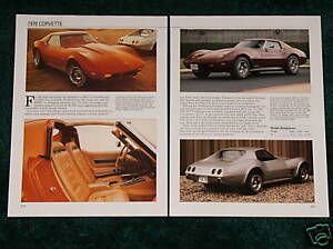 Corvette Stingray 1976 on 1976 Chevy Corvette Stingray Spec Sheet 76 350 L48 L82   Ebay