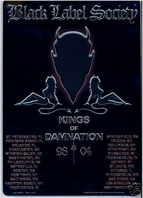 KINGS OF DAMNATION BLACK LABEL SOCIETY metal sign tin  