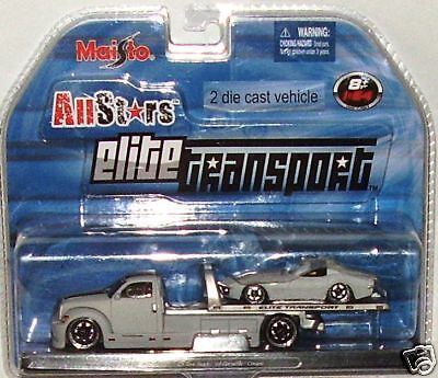   Flatbed Tow Truck Chevrolet corvette grey Rollback Car Carrier  