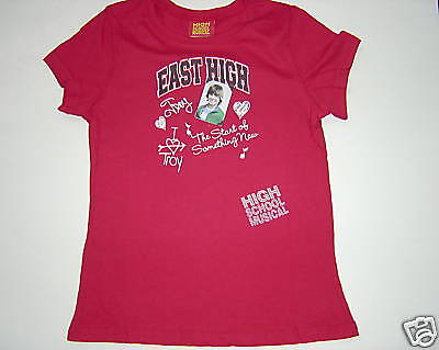 NWT High School Musical HSM Red Troy Short Sleeve SS Tee Shirt Top Large L 10 12