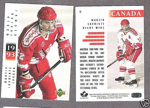 1995 World Junior Alumni, Red Wings Martin Lapointe  