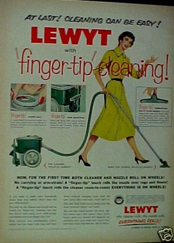 1955 Lewyt Vacuum Sweeper Household Appliance Print AD  