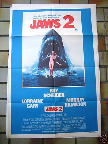 Jaws 2 One Sheet Original Movie Poster