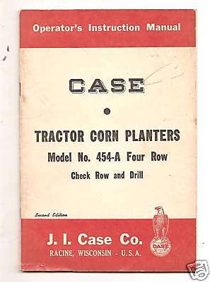 Case Tractor Corn Planter Model 454 A 4 Row Operator  