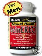 VEIN ERECT MALE POTENCY FORMULA BY MASON BOTTLE OF 80  