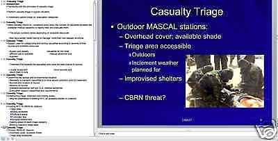 COMBAT MEDIC Medevac CASUALTY TRIAGE Presentation CD  