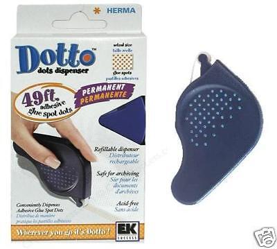 Herma Dotto Dots Permanent Glue Dots Dispenser Blue New