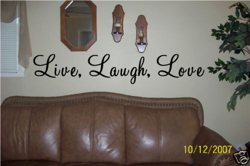 WALL ART VINYL LETTERS, LIVE LAUGH LOVE WALL DECOR  