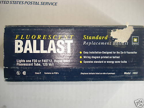 Fluorescent Replacement Ballast, 1 Lamp, New  