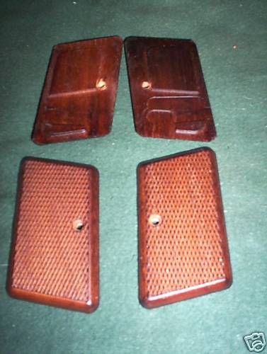 AMT .380 BACKUP FACTORY WALNUT CHECKERED GRIPS  