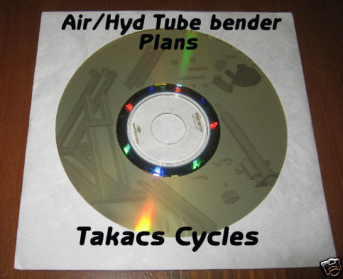 Air/Hyd Tube Bender Plans for ½ OD to 2 OD Tubing CD  