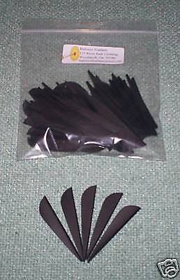 Plastic Arrow Vanes Pkg of 100 3 Black Duravanes  