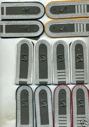 East German Army Officers School Shoulderboards 6 Pairs  