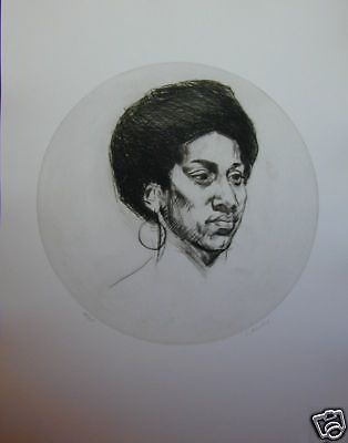 Sigmund Abeles “Head of a Black Girl”, 1970 AAA signed  