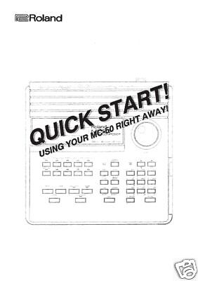 ROLAND MC 50 MIDI Sequencer Quick Start Guide Manual  