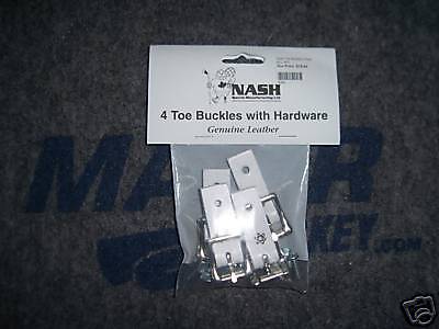 NEW Nash Sports Goalie Toe Buckles with Hardware  White  