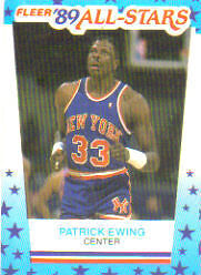 PATRICK EWING 1989 90 Fleer All Star Stickers Card #7  