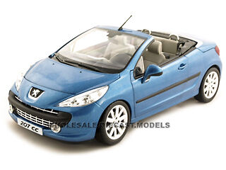 PEUGEOT 207CC 207 CABRIO BLUE 118 DIECAST MODEL NOREV  