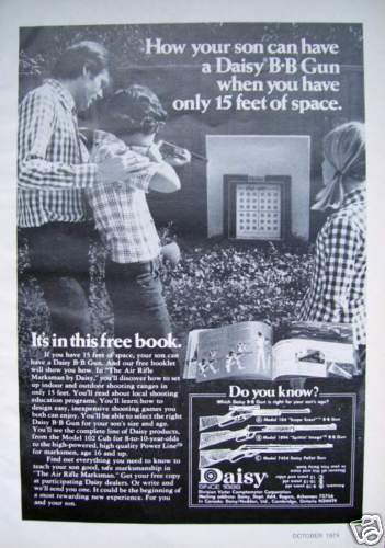 1974 DAISY BB 104 / 1894 and PELLET Model 7454 GUN AD  