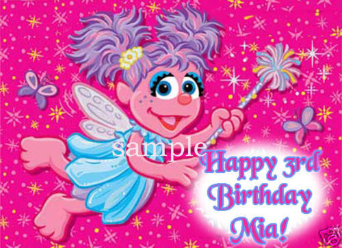 ABBY CADABBY Edible CAKE Image Icing Topper Personalize  