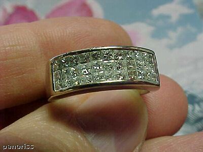 INVISIBLE SET VS1-G PRINCESS CUT DIAMOND RING  SIZE 6 