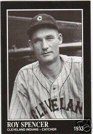 1933 Cleveland Indians #320 Roy Spencer  