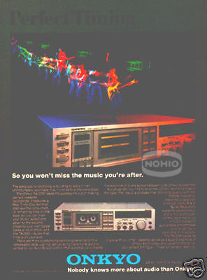 ONKYO TA 2055 CASSETTE DECK AD stereo 80s pinup photo  