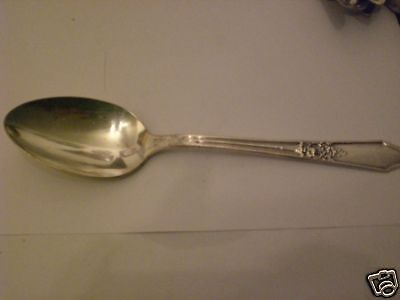 ROSEDALE R&B SILVERPLATE SILVERWARE SERVING SPOON  