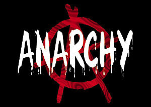 Anarchy Dripping Symbol Postcard  