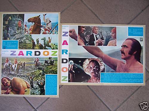 ZARDOZ SEAN CONNERY/C.RAMPLING 2 YUGO MOVIE POSTER 1974  