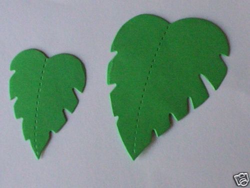 12 JUNGLE LEAVES SCRAPBOOK DIE CUTS   RAINFOREST ZOO  