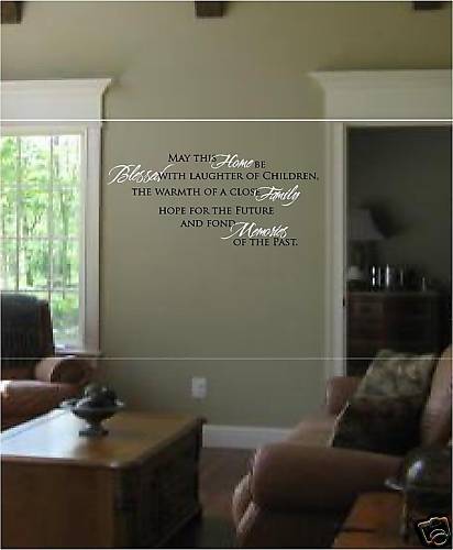 Wall Words Letters May this home be blessed vinyl art  