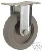 Caster 3”. Rigid Plate 2 3/8x3 5/8. Rubber on Poly  