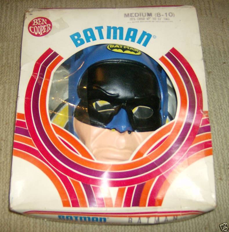 BATMAN Ben Cooper Halloween Costume VG 1970 Diamond Run  