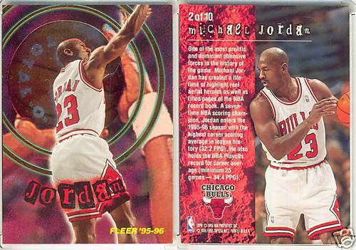 1995 96 Fleer Total O MICHAEL JORDAN  