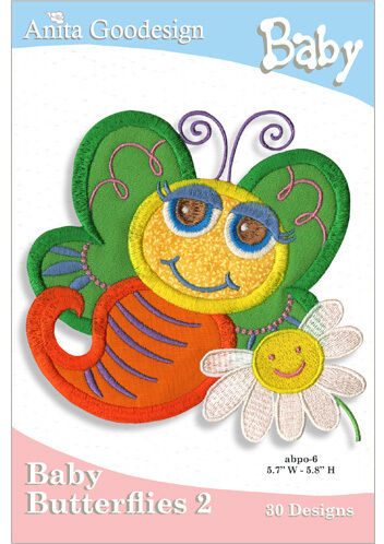 Anita Goodesign Embroidery CD BABY BUTTERFLIES #2  