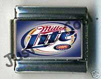 MILLER LITE Light Beer Italian Modular Charm 9mm  