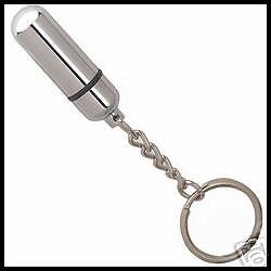 Silver Chrome BULLET Cigar Cutter / Punch w/Keyring  