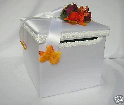 Wedding Reception Fall White Card/Money Box  