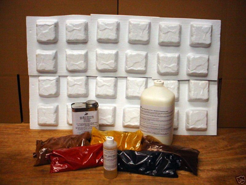 MAKE COBBLESTONE TILE PATIO PAVERS, 24 MOLDS & SUPPLIES  