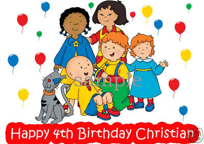 CAILLOU Custom Edible Birthday CAKE Image Icing Topper  