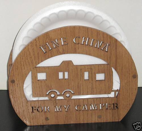 Custom Handmade Travel Trailer Paper Plate Holder Gifts  