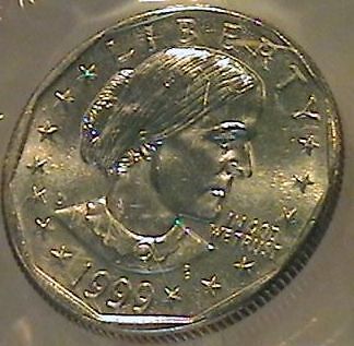 1999 D SUSAN B ANTHONY DOLLAR~~FROM MINT ROLLS~~BU  