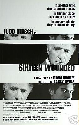 SIXTEEN WOUNDED Broadway Window Card   Judd Hirsch  