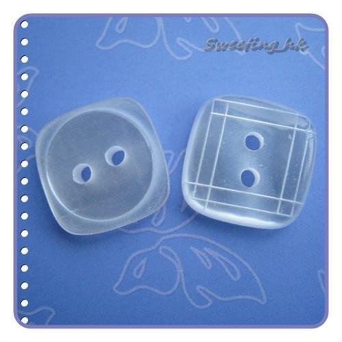 15 Designer Clear Simple Sewing Button 15mm D22  