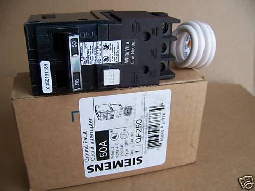   QF250 GFI circuit breaker 2pole 50amp 240v NEW Murray ground fault