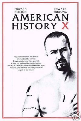 AMERICAN HISTORY X MOVIE POSTER   EDWARD NORTON PRINT  