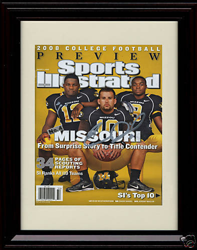 Framed Chase Daniel Sports Illustrated Autograph Print  