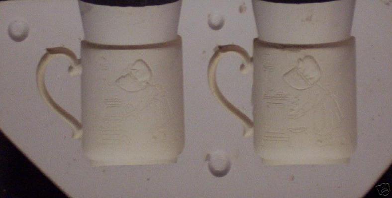 Ceramic Mold Molds 2 Housework Cups Duncan 501A